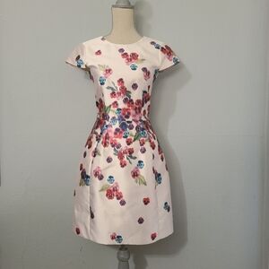 Ted Baker Ibia Floral Print Sheath Dress Size 0